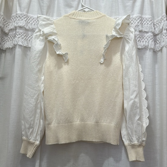 NWT Sea New York Ruffle Combo Sweater - Picture 7 of 13